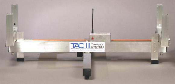 Illustrates how the TAC II opens into a self-supporting two position turning target framework
